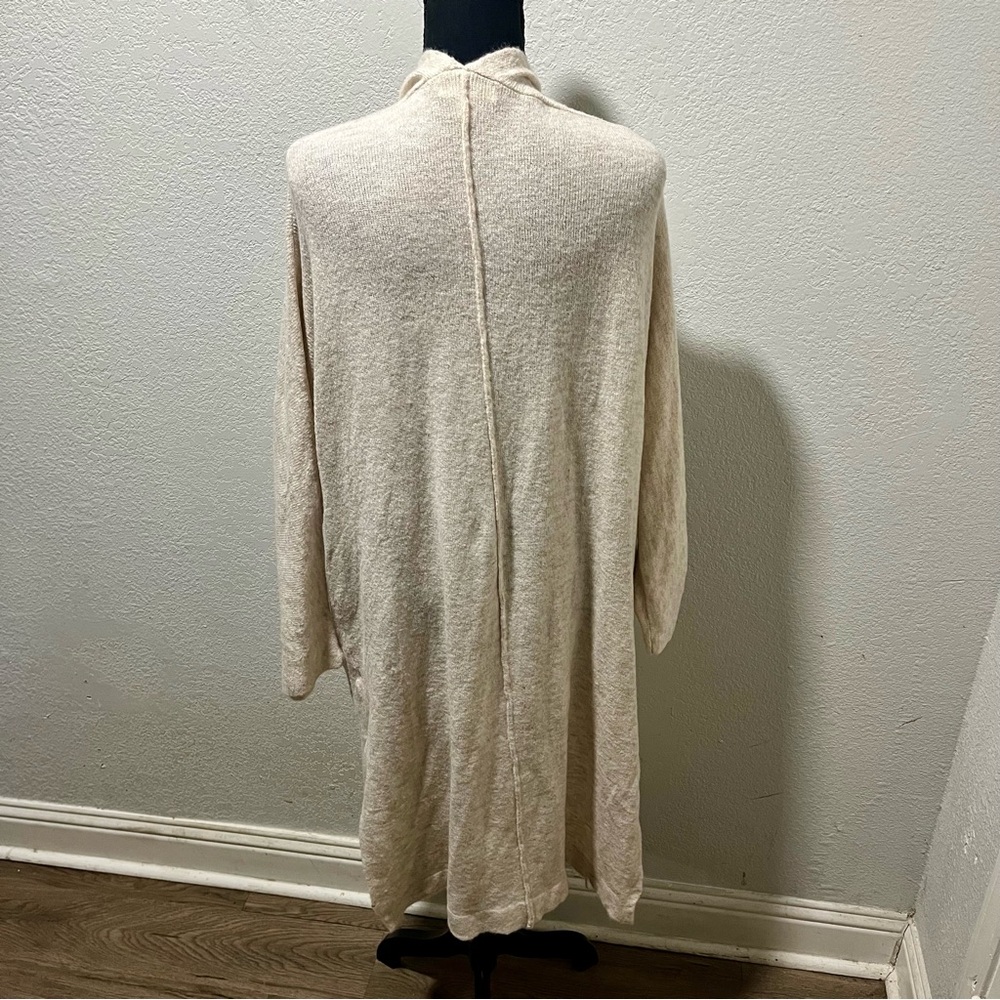 Grade & Gather Cozy Tan Open Front Cardigan Duster with Pockets - Picture 9 of 13